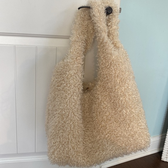 White teddy boho bag! Only used once. Great condition! - Picture 2 of 4